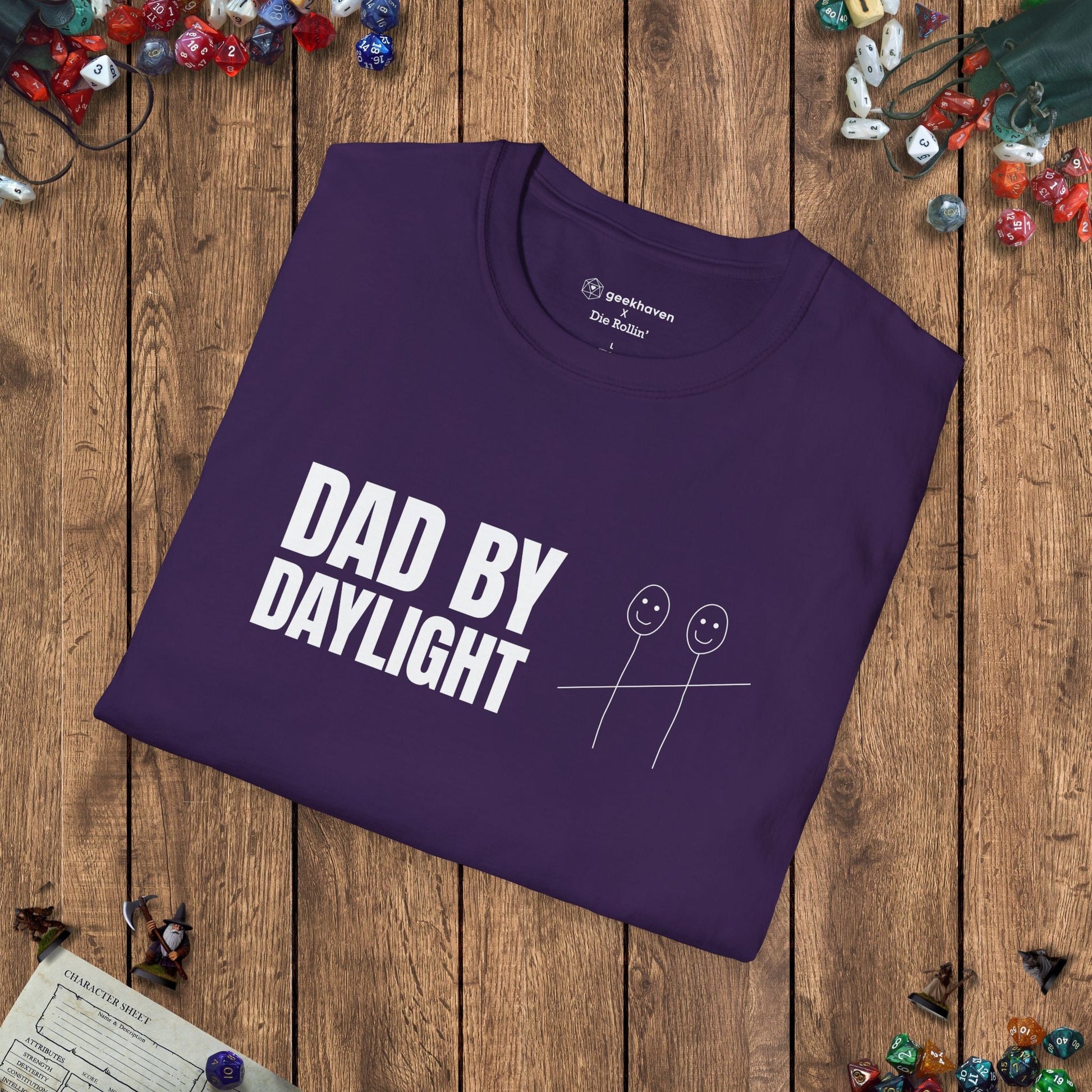 Dad by Daylight Funny Gamer T-shirt - 2 Kids Edition Designed by GeekHaven