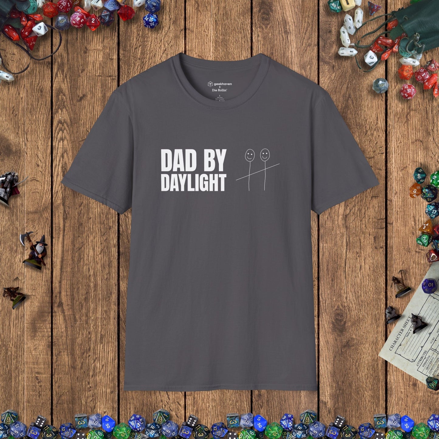 Dad by Daylight Funny Gamer T-shirt - 2 Kids Edition Designed by GeekHaven
