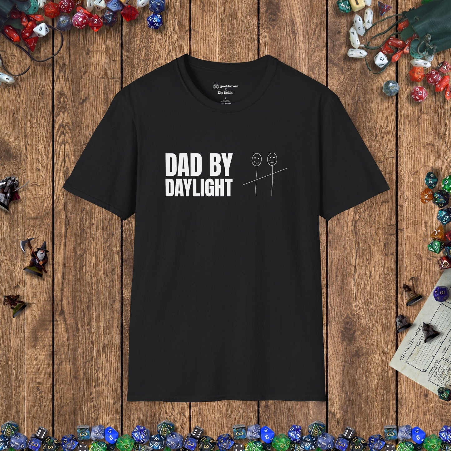Dad by Daylight Funny Gamer T-shirt - 2 Kids Edition Designed by GeekHaven