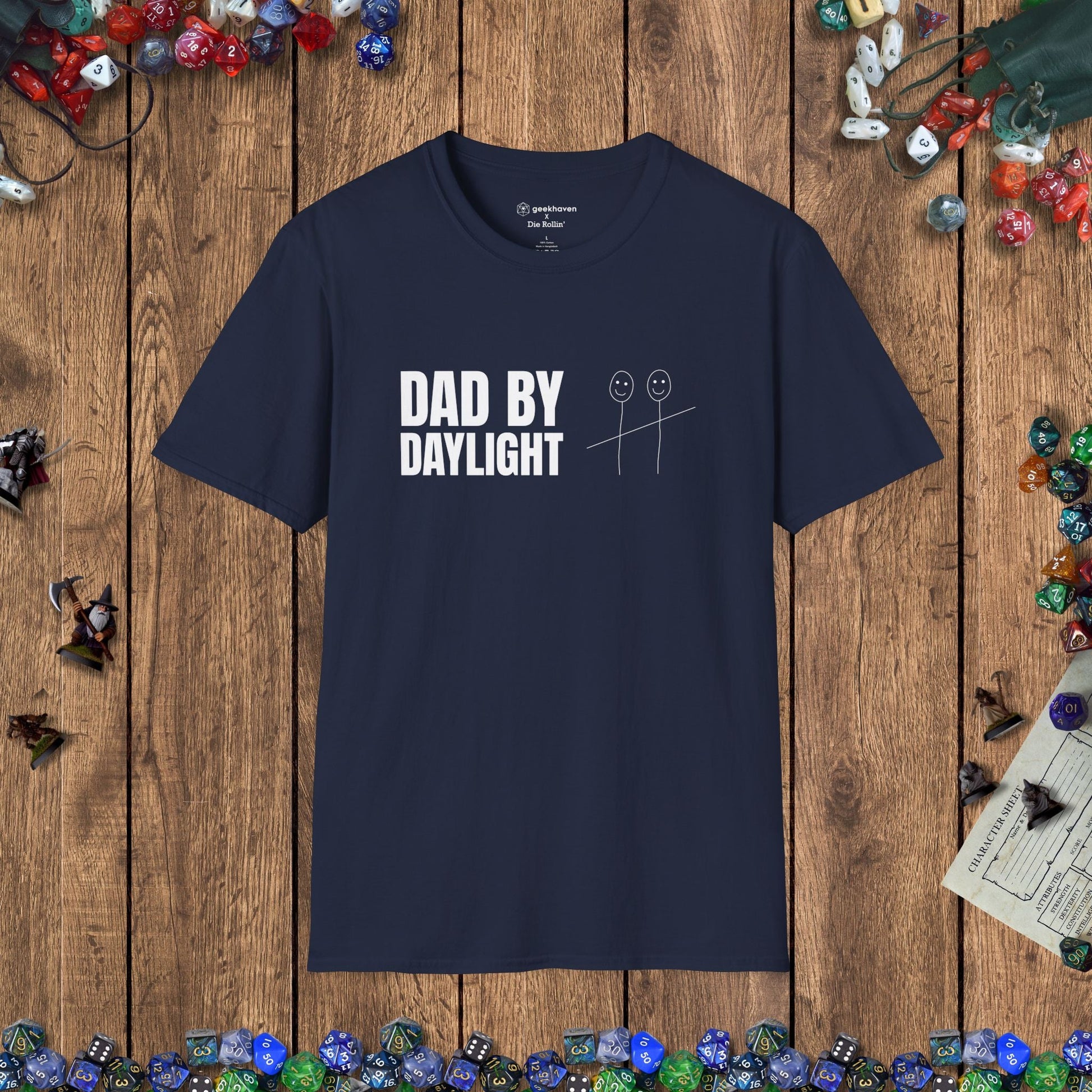 Dad by Daylight Funny Gamer T-shirt - 2 Kids Edition Designed by GeekHaven