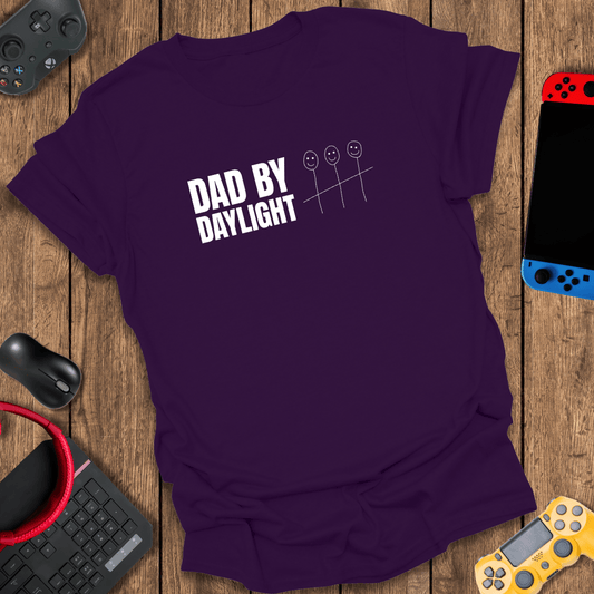 Dad by Daylight Funny Gamer T-shirt - 3 Kids Edition Designed by GeekHaven