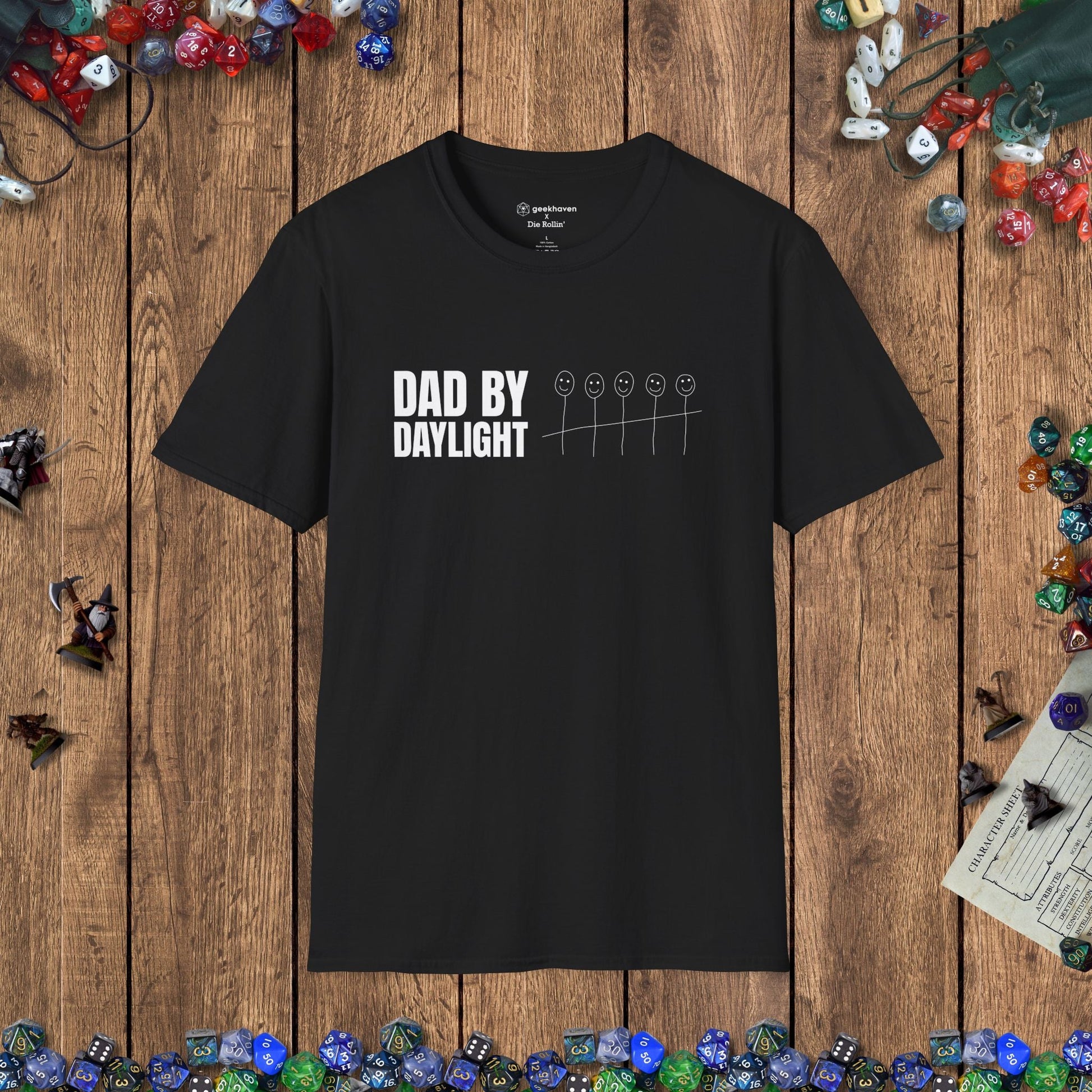 Dad by Daylight Funny Gamer T-shirt - 5 Kids Edition Designed by GeekHaven