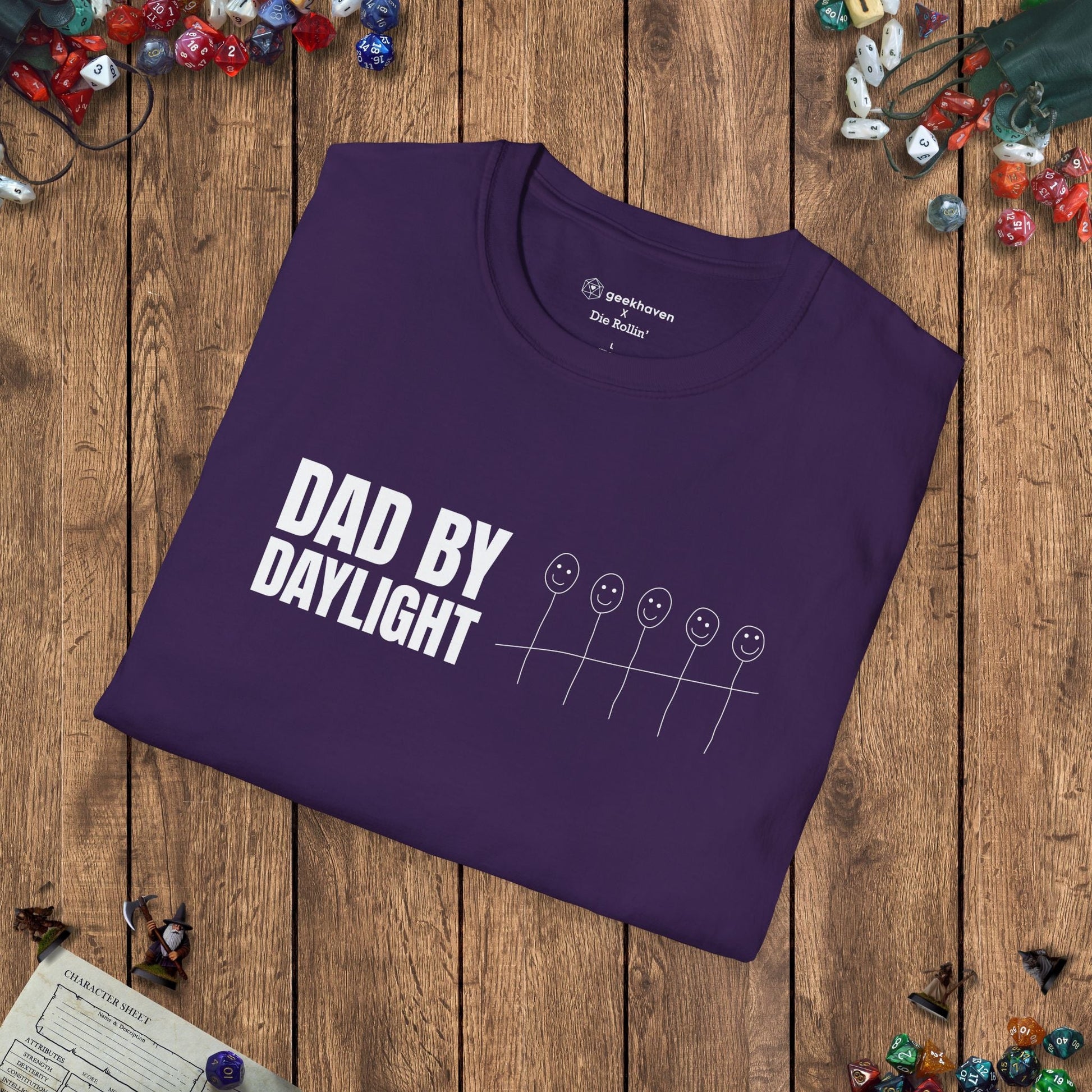 Dad by Daylight Funny Gamer T-shirt - 5 Kids Edition Designed by GeekHaven