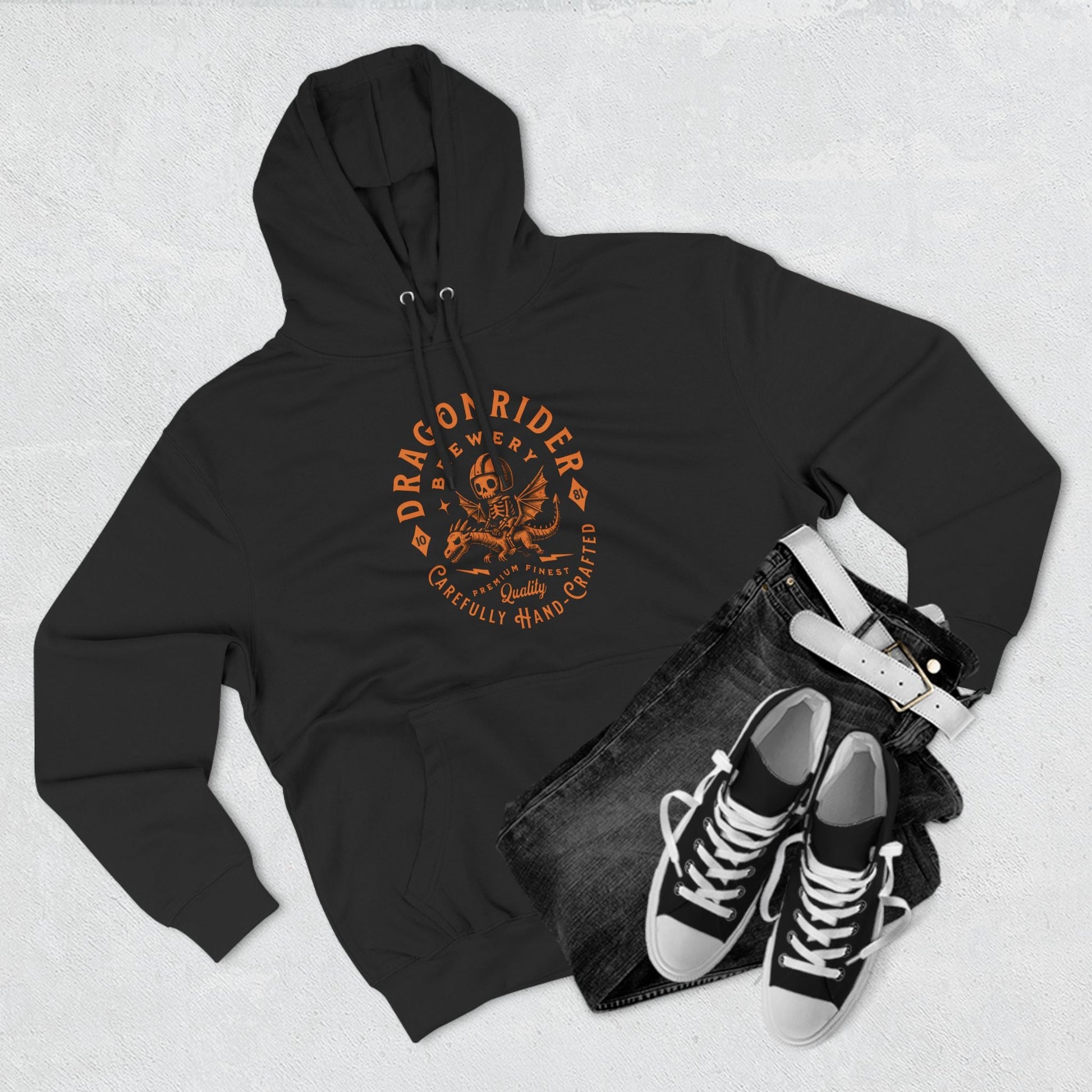 Dragonrider Brewery Funny DnD Fantasy Hoodie Designed by GeekHaven