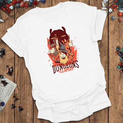 Dungeons & Llamas Funny DnD T-Shirt Designed by GeekHaven