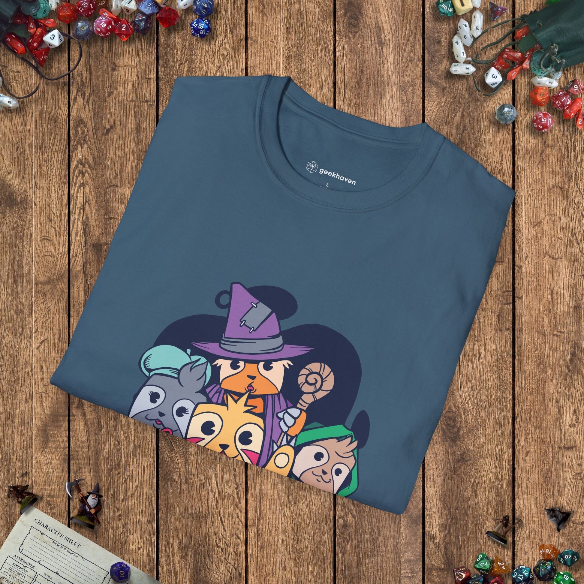 Dungeons & Sloths Funny DnD T-Shirt Designed by GeekHaven