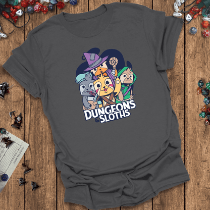 Dungeons & Sloths Funny DnD T-Shirt Designed by GeekHaven