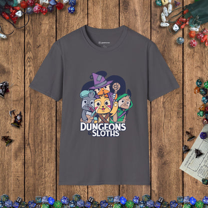 Dungeons & Sloths Funny DnD T-Shirt Designed by GeekHaven