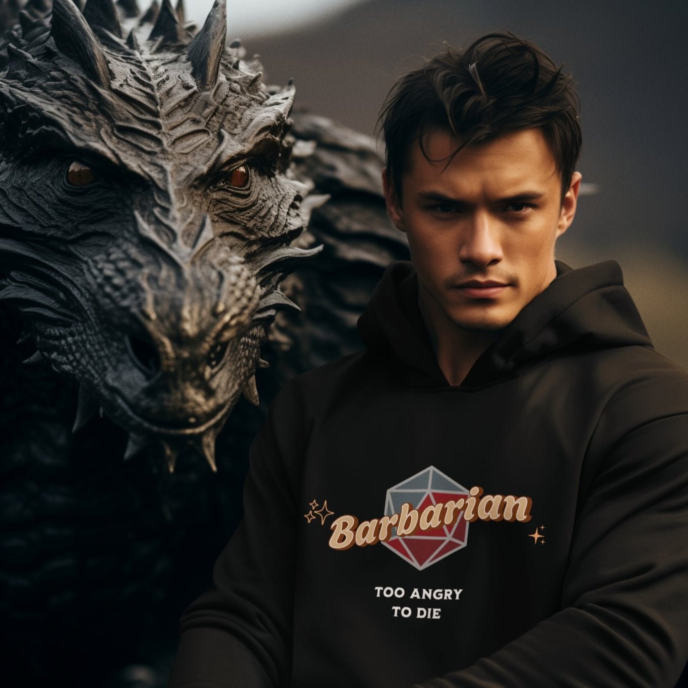 Funny D&D Hoodie - The Barbarian Designed by GeekHaven
