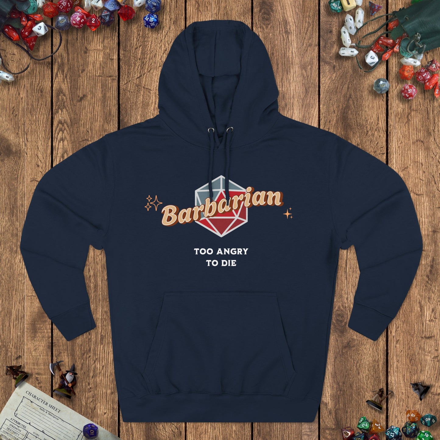 Funny DnD Hoodie - The Barbarian Designed by GeekHaven