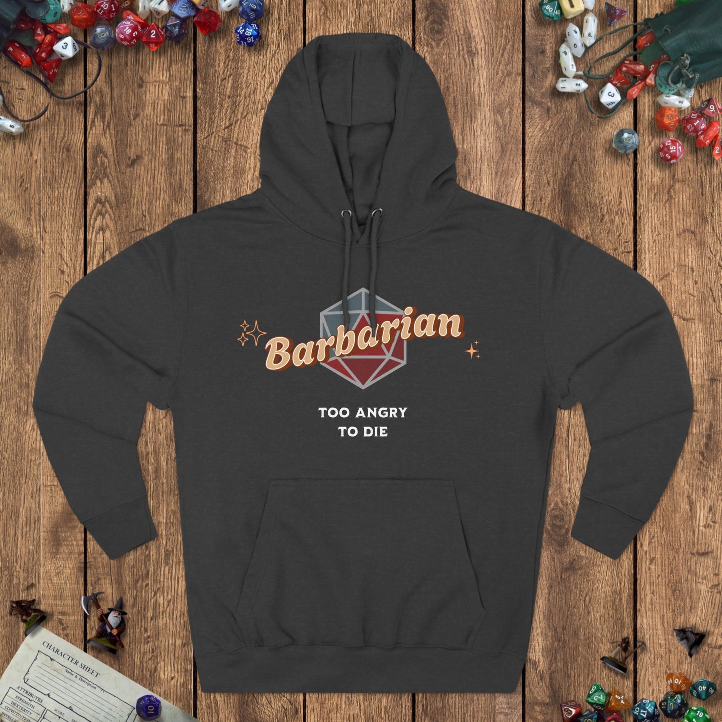 Funny DnD Hoodie - The Barbarian Designed by GeekHaven