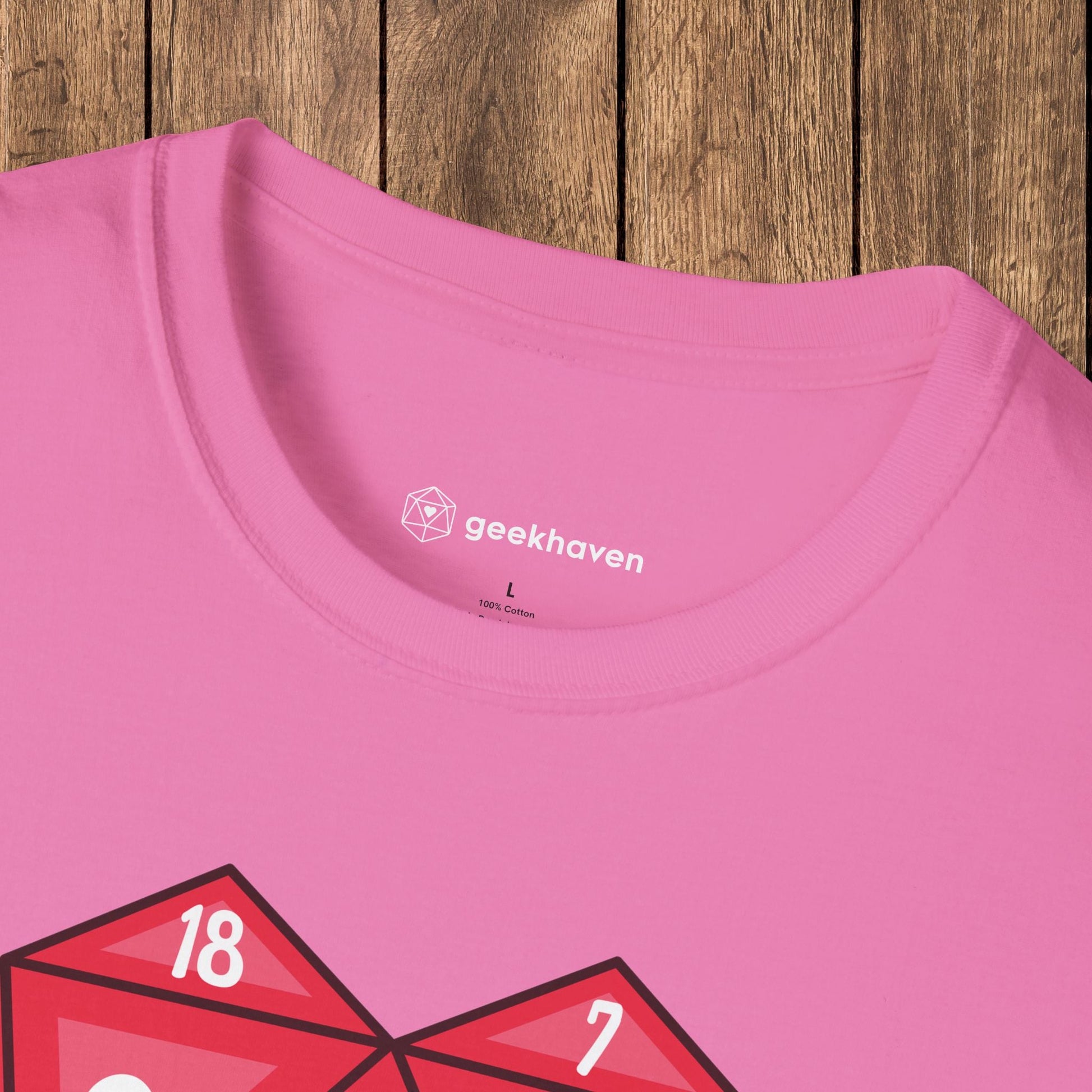 Heart - shaped D20 D&D T-shirt Designed by GeekHaven
