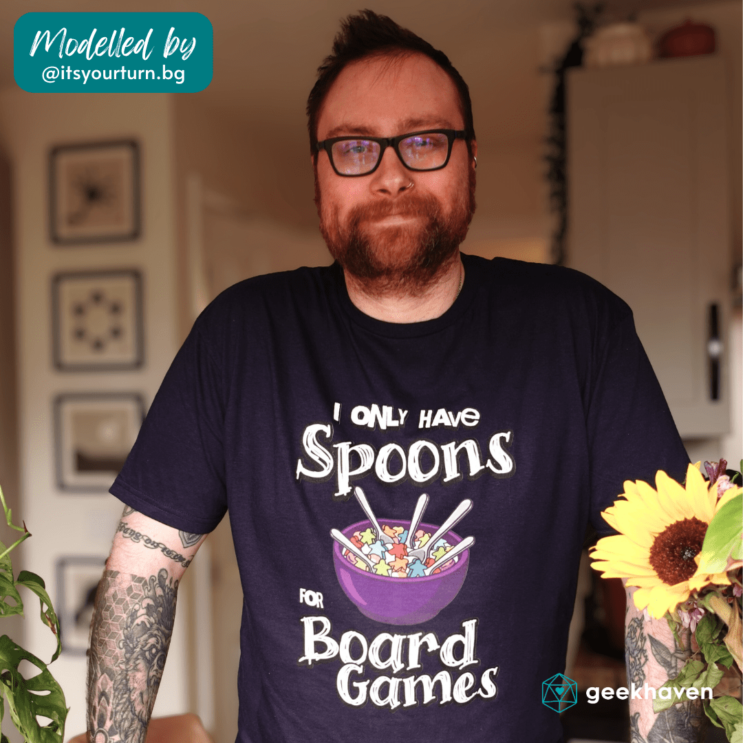 I Only Have Spoons for Board Games Crew Neck T-Shirt Designed by GeekHaven