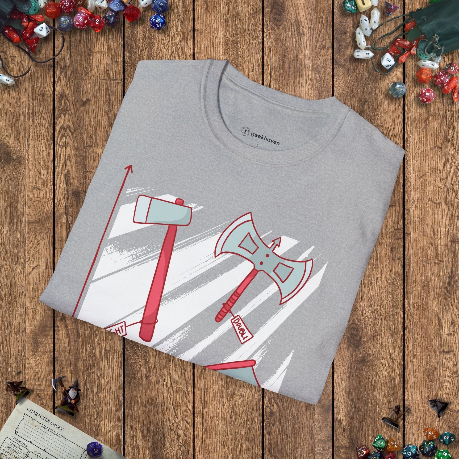Label Your Axes Funny TTRPG T-Shirt Designed by GeekHaven