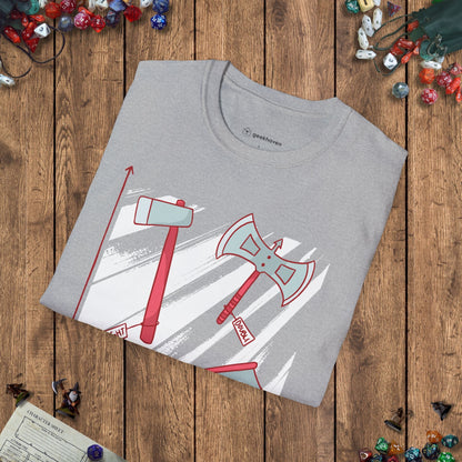 Label Your Axes Funny TTRPG T-Shirt Designed by GeekHaven