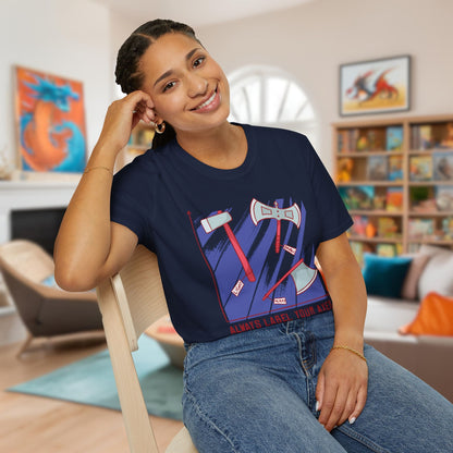 Label Your Axes Funny TTRPG T-Shirt Designed by GeekHaven