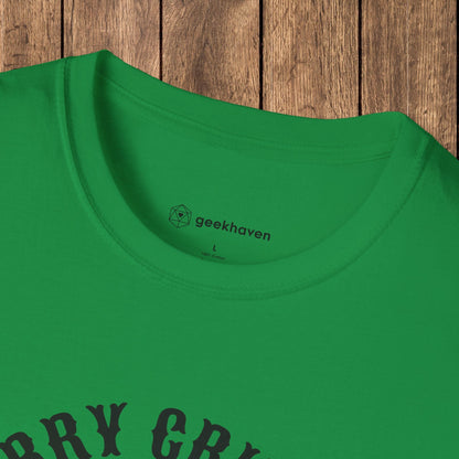 Merry Critmas D20 & Holly Funny DnD T-Shirt Designed by GeekHaven