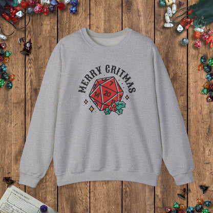 Merry Critmas Funny DnD Christmas Sweater Designed by GeekHaven
