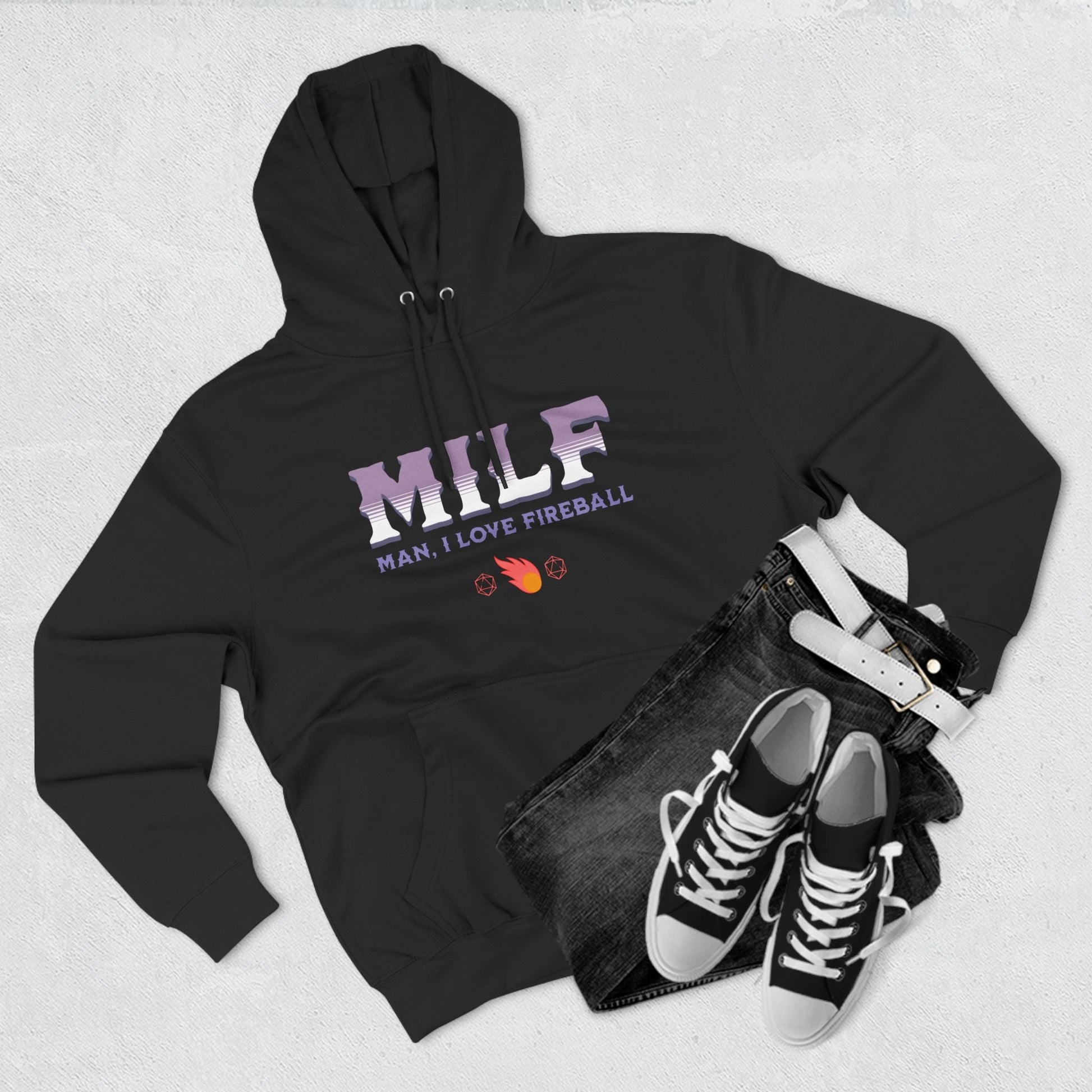 MILF Fireball Funny DnD Hoodie Designed by GeekHaven