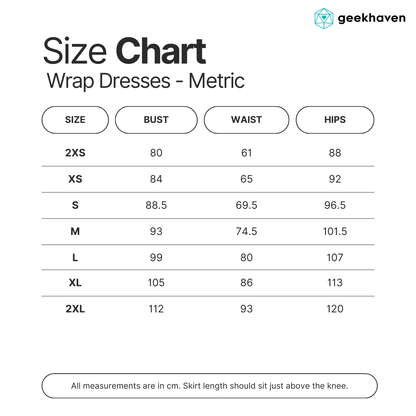 Purple Medieval Weapons Wrap Dress Designed by GeekHaven