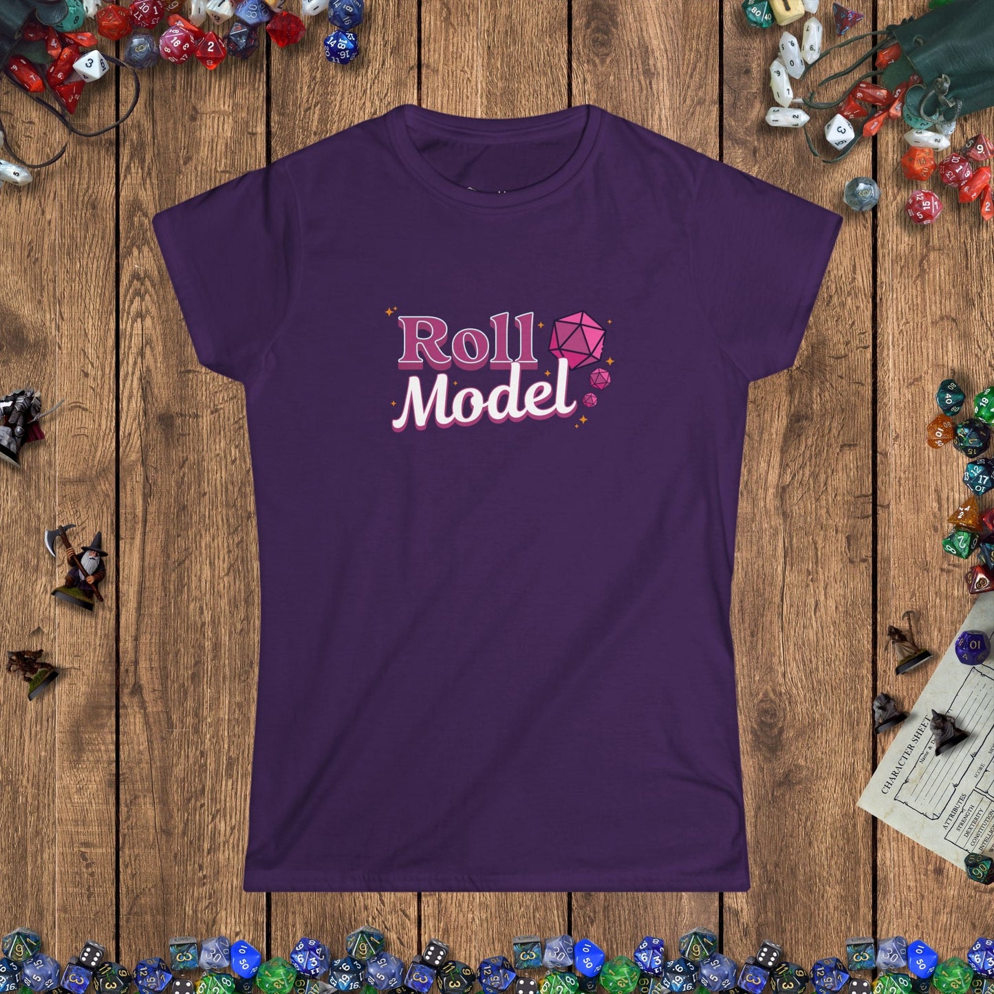 Roll Model Funny DnD Women's Cut T-Shirt - US Designed by GeekHaven