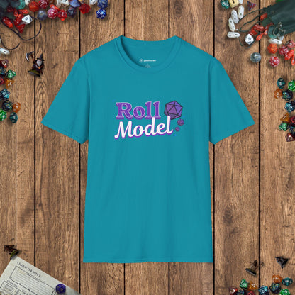 Roll Model Funny Women's DnD T-Shirt Designed by GeekHaven