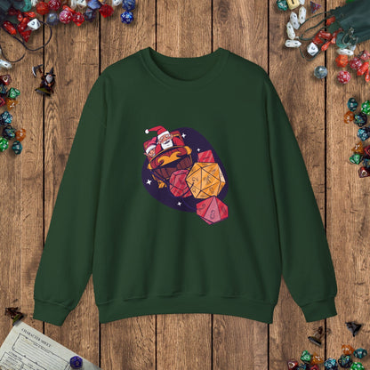 Santa's Dice - Powered Sleigh Funny DnD Christmas Jumper Designed by GeekHaven