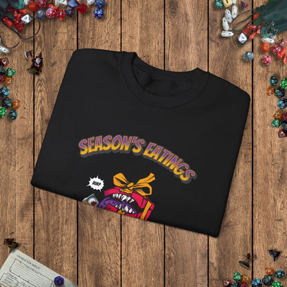 Season's Eatings Mimic Funny DnD Christmas Sweater Designed by GeekHaven