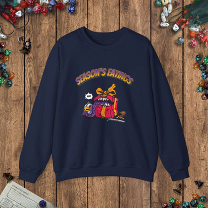Season's Eatings Mimic Funny DnD Christmas Sweater Designed by GeekHaven